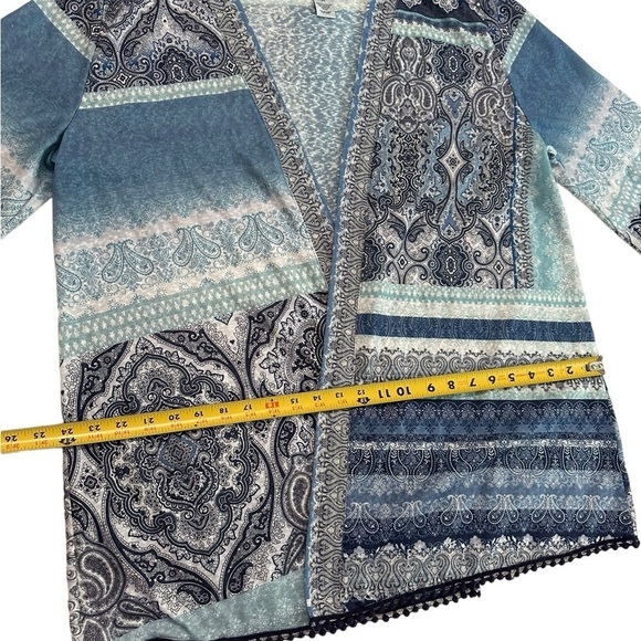 Catherines Open Front Paisley Cardigan Top Size 0X - Picture 11 of 17
